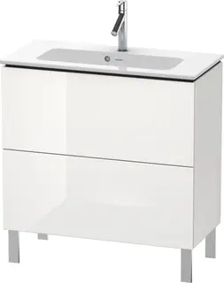 Duravit L-Cube Servantskap m/2 skuffer 820x704x391 mm, Hvit H&#248;yglans Lakk