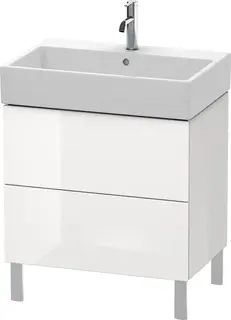 Duravit L-Cube Servantskap m/2 skuffer 684x582x459 mm, Hvit H&#248;yglans