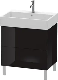 Duravit L-Cube Servantskap m/2 skuffer 684x582x459 mm, Sort H&#248;yglans