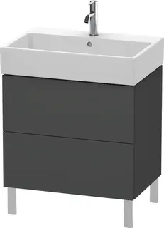 Duravit L-Cube Servantskap m/2 skuffer 684x582x459 mm, Grafitt Matt