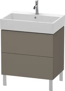 Duravit L-Cube Servantskap m/2 skuffer 684x582x459 mm, Flanellgr&#229; Matt