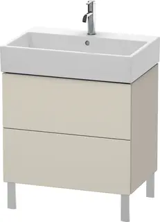 Duravit L-Cube Servantskap m/2 skuffer 684x582x459 mm, Taupe Matt