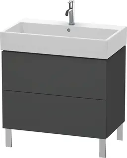 Duravit L-Cube Servantskap m/2 skuffer 784x582x459 mm, Grafitt Matt