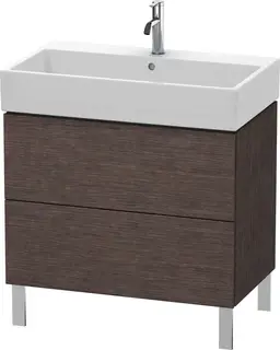 Duravit L-Cube Servantskap m/2 skuffer 784x582x459 mm, B&#248;rstet M&#248;rk Eik