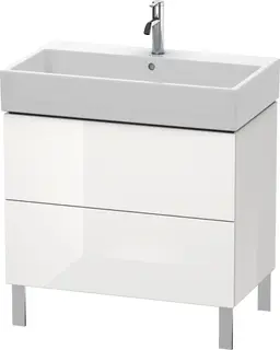 Duravit L-Cube Servantskap m/2 skuffer 784x582x459 mm, Hvit H&#248;yglans Lakk