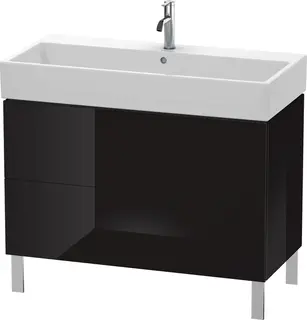 Duravit L-Cube Servantskap m/2 skuffer 984x582x459 mm, Sort H&#248;yglans