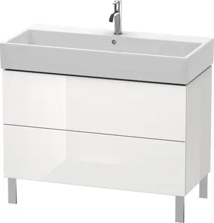 Duravit L-Cube Servantskap m/2 skuffer 984x582x459 mm, Hvit H&#248;yglans Lakk