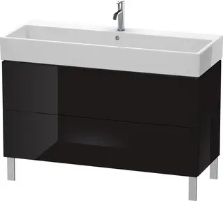 Duravit L-Cube Servantskap m/2 skuffer 1184x582x459 mm, Sort H&#248;yglans