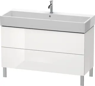 Duravit L-Cube Servantskap m/2 skuffer 1184x582x459 mm, Hvit H&#248;yglans Lakk