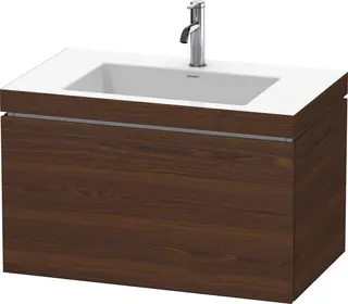 Duravit L-Cube Servantskap m/1 skuff 800x500x480 mm, B&#248;rstet Valn&#248;tt