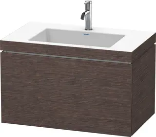 Duravit L-Cube Servantskap m/1 skuff 800x500x480 mm, B&#248;rstet M&#248;rk Eik