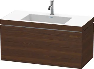 Duravit L-Cube Servantskap m/1 skuff 1000x500x480 mm, B&#248;rstet Valn&#248;tt