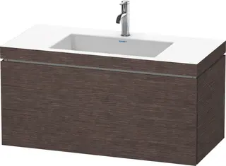 Duravit L-Cube Servantskap m/1 skuff 1000x500x480 mm, B&#248;rstet M&#248;rk Eik