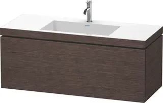 Duravit L-Cube Servantskap m/1 skuff 1200x500x480 mm, B&#248;rstet M&#248;rk Eik