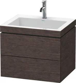 Duravit L-Cube Servantskap m/2 skuffer 600x480 mm, m/integrert Vero Air servant