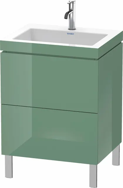 Duravit L-Cube Servantskap m/2 skuffer 600x698x480 mm, Jadegrønn HG 