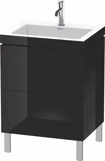 Duravit L-Cube Servantskap m/2 skuffer 600x698x480 mm, Sort H&#248;yglans