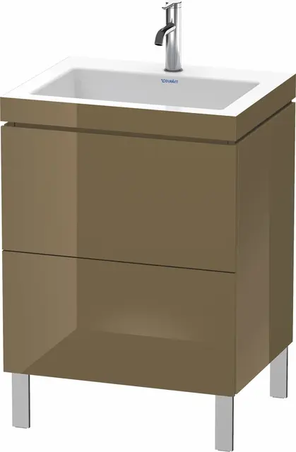 Duravit L-Cube Servantskap m/2 skuffer 600x698x480 mm, Olivenbrun HG 