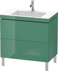 Duravit L-Cube Servantskap m/2 skuffer 800x698x480 mm, Jadegrønn HG