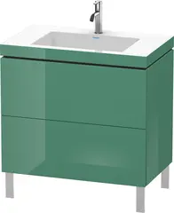 Duravit L-Cube Servantskap m/2 skuffer 800x698x480 mm, Jadegr&#248;nn HG