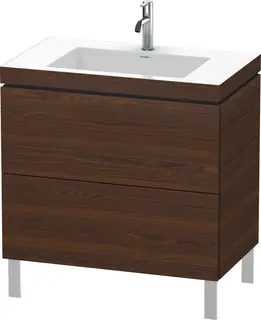 Duravit L-Cube Servantskap m/2 skuffer 800x698x480 mm, B&#248;rstet Valn&#248;tt