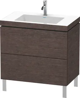 Duravit L-Cube Servantskap m/2 skuffer 800x698x480 mm, B&#248;rstet M&#248;rk Eik