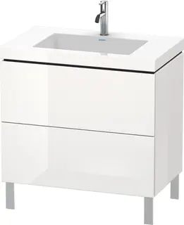 Duravit L-Cube Servantskap m/2 skuffer 800x698x480 mm, Hvit H&#248;yglans Lakk