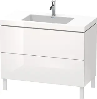 Duravit L-Cube Servantskap m/2 skuffer 1000x698x480 mm, Hvit H&#248;yglans Lakk