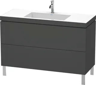 Duravit L-Cube Servantskap m/2 skuffer 1200x698x480 mm, Grafitt Matt