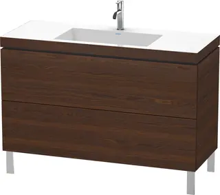 Duravit L-Cube Servantskap m/2 skuffer 1200x698x480 mm, B&#248;rstet Valn&#248;tt