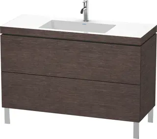 Duravit L-Cube Servantskap m/2 skuffer 1200x698x480 mm, B&#248;rstet M&#248;rk Eik