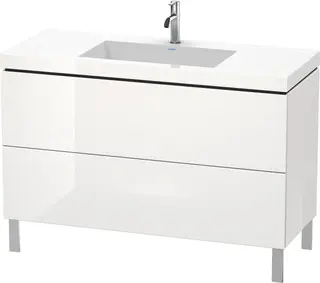 Duravit L-Cube Servantskap m/2 skuffer 1200x698x480 mm, Hvit H&#248;yglans Lakk