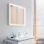 Duravit L-Cube Speil m/LED-lys 650x700 mm. Hvit ramme