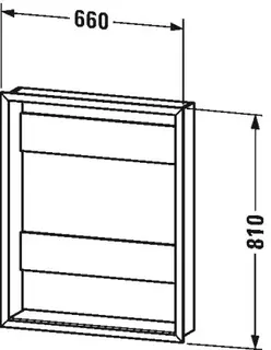 Duravit Innbyggingssett til speilskap For 610 mm speilskap