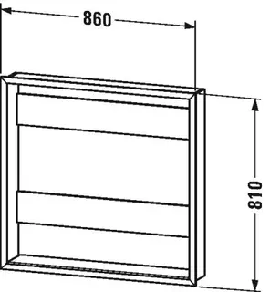 Duravit Innbyggingssett til speilskap For 810 mm speilskap