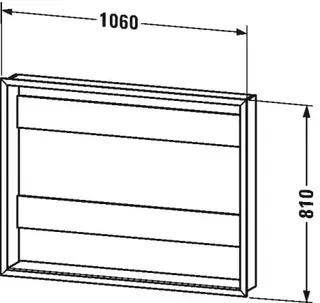 Duravit Innbyggingssett til speilskap For 1010 mm speilskap