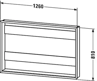 Duravit Innbyggingssett til speilskap For 1210 mm speilskap