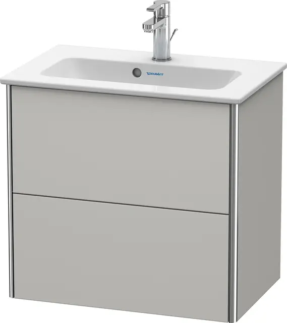 Duravit Xsquare Servantskap m/2 skuffer 610x560x388 mm, Betonggrå Matt 