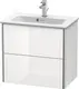 Duravit Xsquare Servantskap m/2 skuffer 610x560x388 mm, Hvit H&#248;yglans