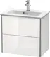 Duravit Xsquare Servantskap m/2 skuffer 610x560x388 mm, Hvit H&#248;yglans Lakk