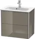 Duravit Xsquare Servantskap m/2 skuffer 610x560x388 mm, Flanellgr&#229; H&#248;yglans