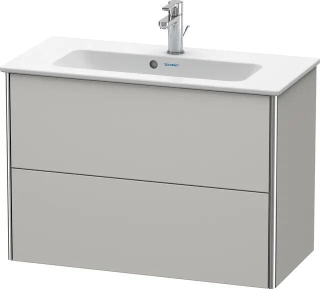 Duravit Xsquare Servantskap m/2 skuffer 610x560x388 mm, Betonggrå Matt 