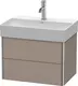 Duravit Xsquare Servantskap m/2 skuffer 584x397x390 mm, Basalt Matt