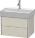 Duravit Xsquare Servantskap m/2 skuffer 584x397x390 mm, Taupe