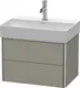 Duravit Xsquare Servantskap m/2 skuffer 584x397x390 mm, Steingr&#229; Matt