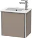 Duravit Xsquare Servantskap m/1 d&#248;r, ven 410x400x289 mm, Basalt Matt