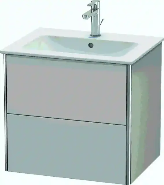 Duravit Xsquare Servantskap m/2 skuffer 610x560x478 mm, Betonggrå Matt 