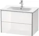 Duravit Xsquare Servantskap m/2 skuffer 810x560x478 mm, Hvit H&#248;yglans