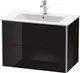 Duravit Xsquare Servantskap m/2 skuffer 810x560x478 mm, Sort H&#248;yglans