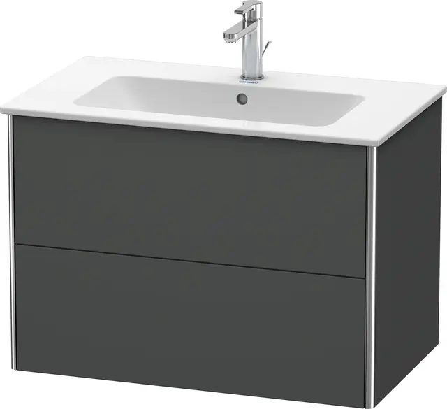 Duravit Xsquare Servantskap m/2 skuffer 810x560x478 mm, Grafitt Matt 